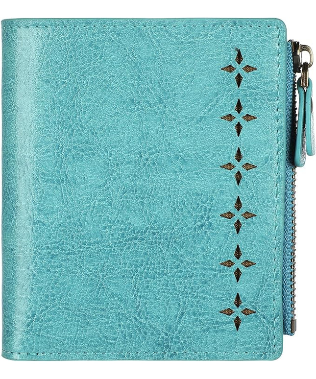 Lavemi Ultra Thin Small Compact Leather Womens Girls Wallets RFID Blocking Credit Card Holder for Women