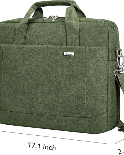 Voova Laptop Bag Case 15 15.6 16 Inch, Computer Sleeve Messenger Bag with Shoulder Strap Expandable Waterproof Business Briefcase for Men Women to Work Travel School, Fit 14-16 Inch Laptop, Army Green