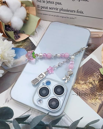 1-4PCS Cute Phone Charms Aesthetic Y2K Cell Phone Charms Strap Pink Strawberry Butterfly Star PhoneCharm Y2K Accessories for Bag Keychain Airpods Camera Pendants Decor