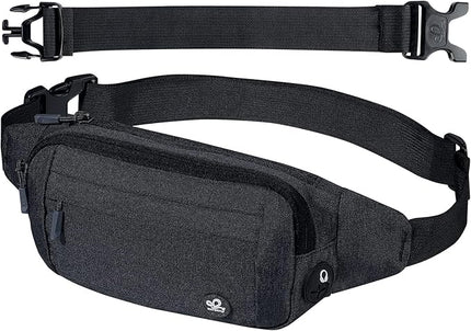 WATERFLY Fanny Pack Waist Bag: Small Hip Pouch Bum Bag Fannie Pack Phanny Fannypack Waistpack Bumbag Beltbag Sport Slim Fashionable for Jogging Hiking Hiker Woman Man