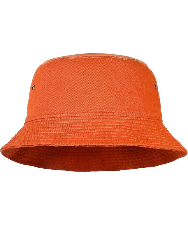 Falari Men Women Unisex Cotton Bucket Hat 100% Cotton Packable for Travel Fishing Hunting Summer Camp