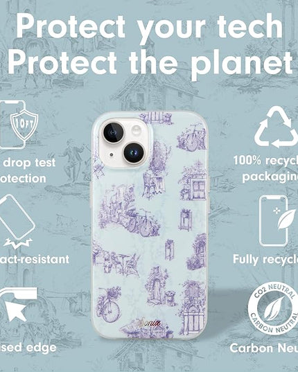 Sonix Protective Phone Case for iPhone 15, 14, 13 | Compatible with MagSafe | 10ft Drop Tested | Bleu Toile