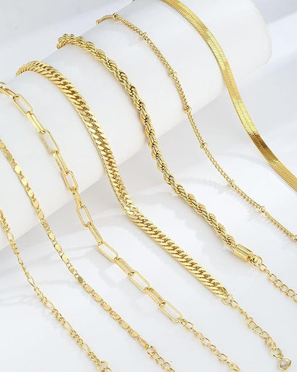 BERISO Gold Bracelets for Women, Elegant Adjustable 14K Gold Plated Bracelet for Women, Trendy Minimalist Dainty Gold Bracelet for Everyday Wear