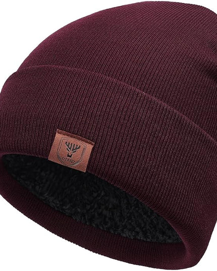 OZERO Winter Beanie Daily Hat - Thermal Polar Fleece Ski Stocking Skull Cap for Men and Women