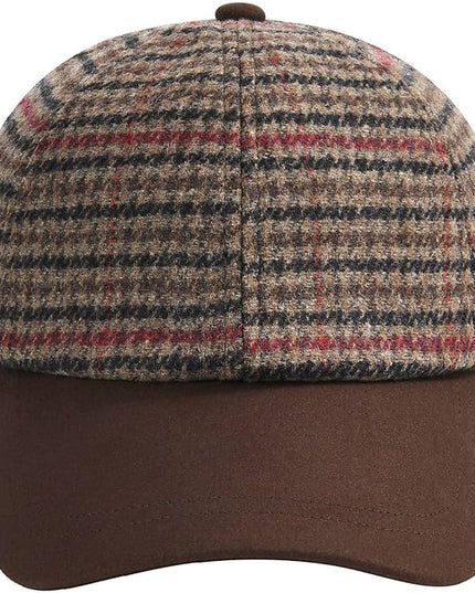 BOTVELA Wool Baseball Cap for Men Adjustable Unstructured Tweed Hat