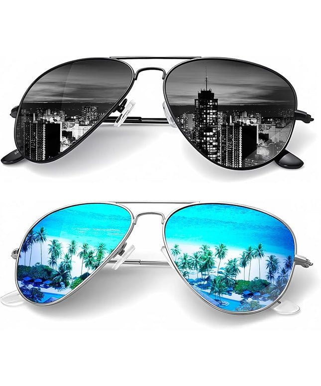 KALIYADI Classic Aviator Sunglasses for Men Women Driving Sun glasses Polarized Lens UV Blocking