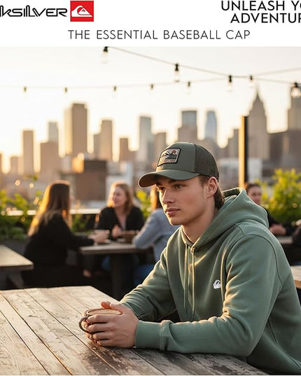 Quiksilver Men's Premium Cotton Adjustable Snap Back Logo Baseball Cap