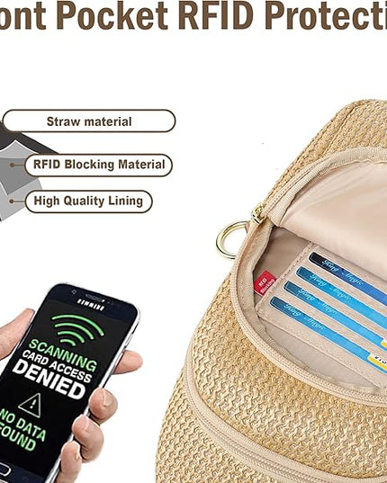 INICAT Faux Straw Crossbody Bags Beach Gifts Valentines Day Her Cruise Ship Essentials Women Summer Small Sling Purses