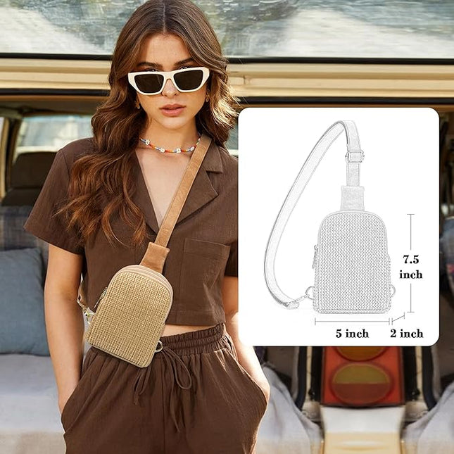 INICAT Faux Straw Crossbody Bags Beach Gifts Valentines Day Her Cruise Ship Essentials Women Summer Small Sling Purses