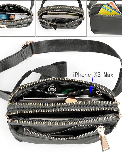 UTO Fanny Pack for Women Crossbody Trendy Fashion Belt Purse Chest Waist Hip Bumbag for Outdoor Shopping Travel Hiking