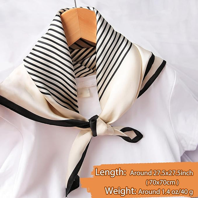 Dailyacc Hair Bandanas Scarf For Women Lightweight Fashion Neck Silk Satin Head Scarves For Sleeping Handbags Scarf