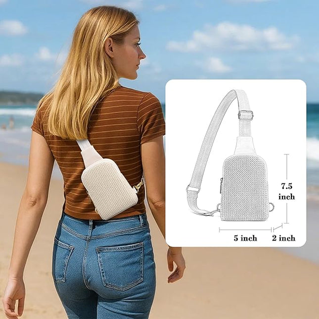 INICAT Faux Straw Crossbody Bags Beach Gifts Valentines Day Her Cruise Ship Essentials Women Summer Small Sling Purses