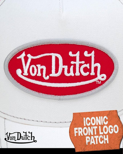 Von Dutch Unisex Trucker Hat - Curved Bill Mesh Back Retro Classic Adjustable Snapback Baseball Cap for Men and Women