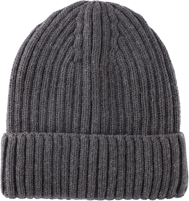 Connectyle Fleece Lined Cuffed Beanie Hat for Men Women Knitted Winter Wool Beanies Skull Cap Warm Watch Hat