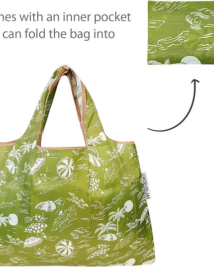 allydrew Large Foldable Tote Nylon Reusable Grocery Bags