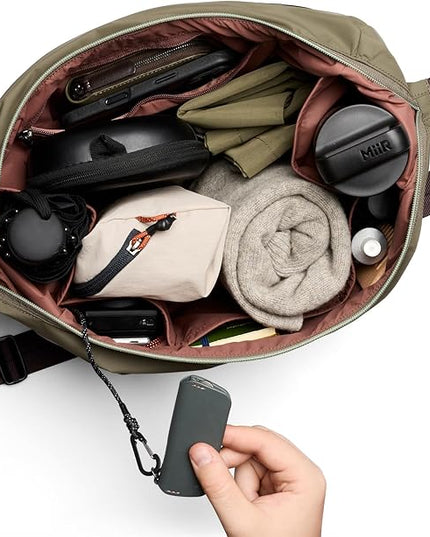Bellroy Laneway Crescent Bag (12 liter streamlined, crescent crossbody with internal and external pockets, adjustable strap and surprising storage) - SeaKelp
