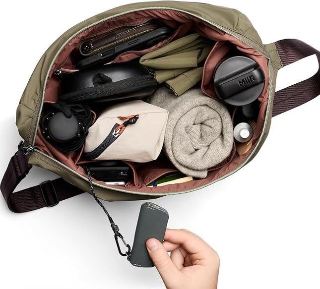 Bellroy Laneway Crescent Bag (12 liter streamlined, crescent crossbody with internal and external pockets, adjustable strap and surprising storage) - SeaKelp