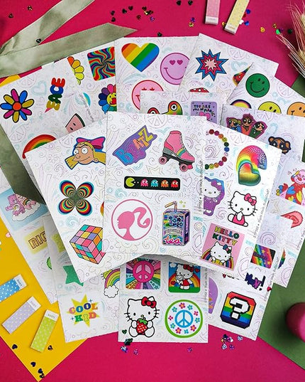 BulbaCraft BulbaCraft 100Pcs Indie Stickers Aesthetic, Kidcore Stickers, 90s & 2000s Laptop Decals, Y2K Decals, Indie Stuff, Gifts for Women & Men