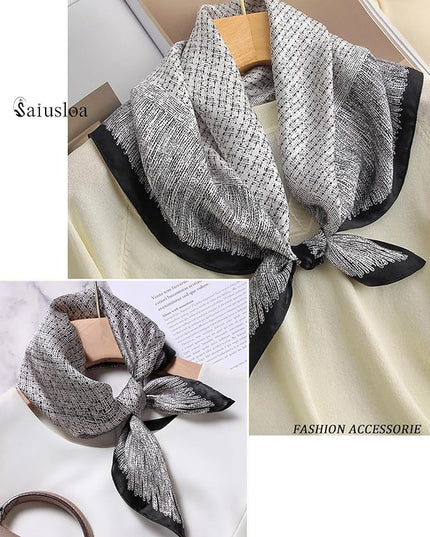 Neck Scarf For Womens Silky Head Scarves Hair Bandanas Square Scarf Fashion Accessories lightweight