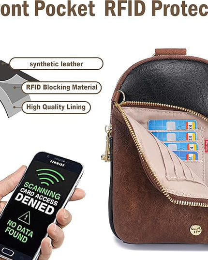 INICAT RFID Blocking Sling Bag Anti Theft Crossbody Bags Women Valentine's Day Gifts Travel Purses Vegan Leather