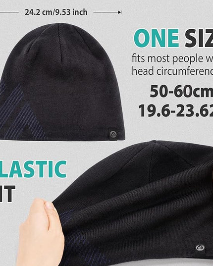 Beanie for Men, Soft Cotton Beanie for Women, Warm Unisex Winter Hat, Running Skull Cap for Cold Weather Activities