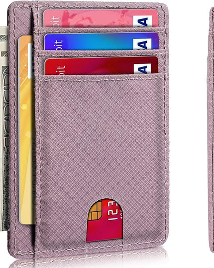 Artpaxy Slim Wallet for Men & Women, Minimalist Front Pocket Card Holder for Travel, RFID Blocking, Water Resistant Nylon Wallet for ID & Cash & Credit Card