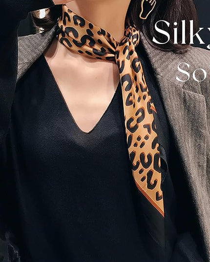 Dailyacc Hair Bandanas Scarf For Women Lightweight Fashion Neck Silk Satin Head Scarves For Sleeping Handbags Scarf