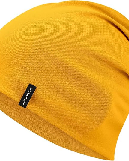 Slouchy Beanie for Women Men Soft Cotton Chemo Hats Double-Layer Warm Beanie Cap for Daily Wear & Transitional Seasons