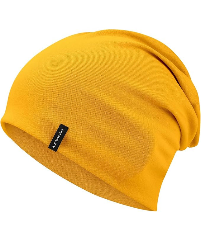 Slouchy Beanie for Women Men Soft Cotton Chemo Hats Double-Layer Warm Beanie Cap for Daily Wear & Transitional Seasons