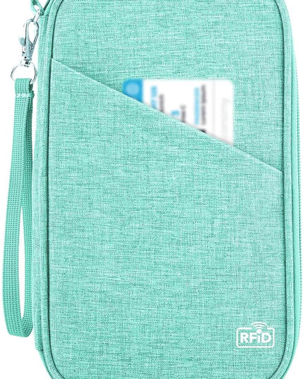 Passport Holder Family, Women Rfid Blocking Passport Wallet, Travel Essentials Premium Wallets, Waterproof Passport Holders Bag for Men Traveling, Travel Document Organizer Credit Cards Case