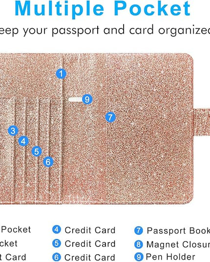 Passport Holder Cover, ACdream Protective Premium Leather RFID Blocking Wallet Travel Case for Passport/Credit Card/Air Ticket,