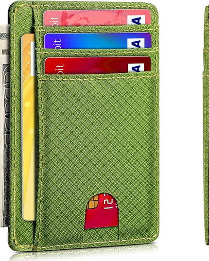 Artpaxy Slim Wallet for Men & Women, Minimalist Front Pocket Card Holder for Travel, RFID Blocking, Water Resistant Nylon Wallet for ID & Cash & Credit Card
