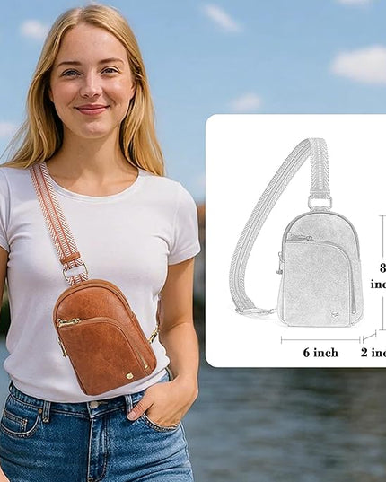INICAT RFID Blocking Sling Bag Anti Theft Crossbody Bags Women Valentine's Day Gifts Travel Purses Vegan Leather