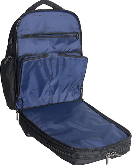 Kenneth Cole Reaction ProTec Travel Business Backpack 17" Laptop Computer TSA Checkpoint-Friendly Bookbag With USB Port, Black