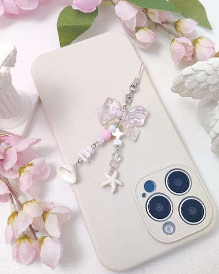 1-4PCS Cute Phone Charms Aesthetic Y2K Cell Phone Charms Strap Strawberry Butterfly Star PhoneCharm Y2K Accessories for Bag Keychain Airpods Camera Pendants Decor