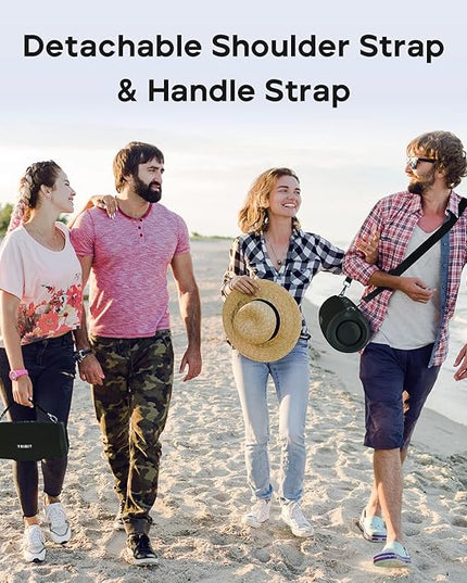 Tribit StormBox Lava Portable Bluetooth Speaker, 80W Loud Wireless Speaker, 24H Playtime, IP67 Waterproof, Bluetooth 5.4, Custom EQ, XBass, Built-in Mic, TWS Pairing for Camping/Beach/Party/Outdoor