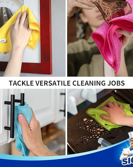 MR.SIGA Microfiber Cleaning Cloth,Pack of 12,Size:12.6" x 12.6"
