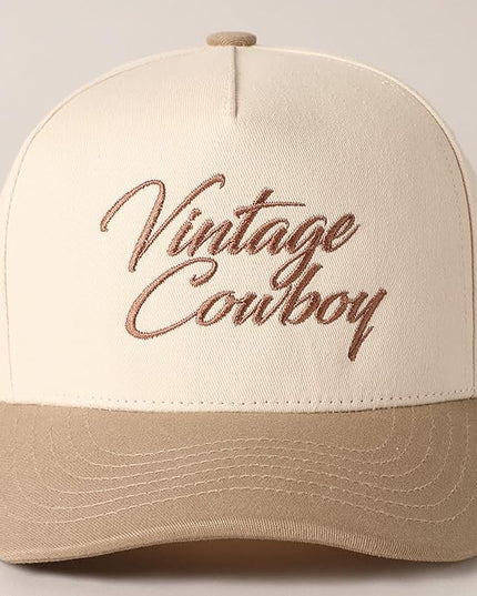 MIRMARU Two-Tone Vintage Canvas Trucker Hats for Men & Women, Adjustable Size Baseball Caps with Trendy Embroidered Design