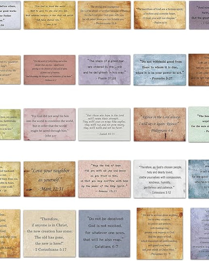 50Pcs Retro Bible Verse Stickers Scripture Christian Decals,Scripture Inspiring Journaling Religious Study Jesus Sticker for Water Bottles Laptops Scrapbooks