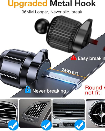 Romuto Phone Holders for Your Car Phone Holder Mount【Super Suction】Cell Phone Mount for Car Accessories for Women Men Windshield/Vent/Dashboard Pad Mount Truck Stand GPS Dash Holder for iPhone Samsung