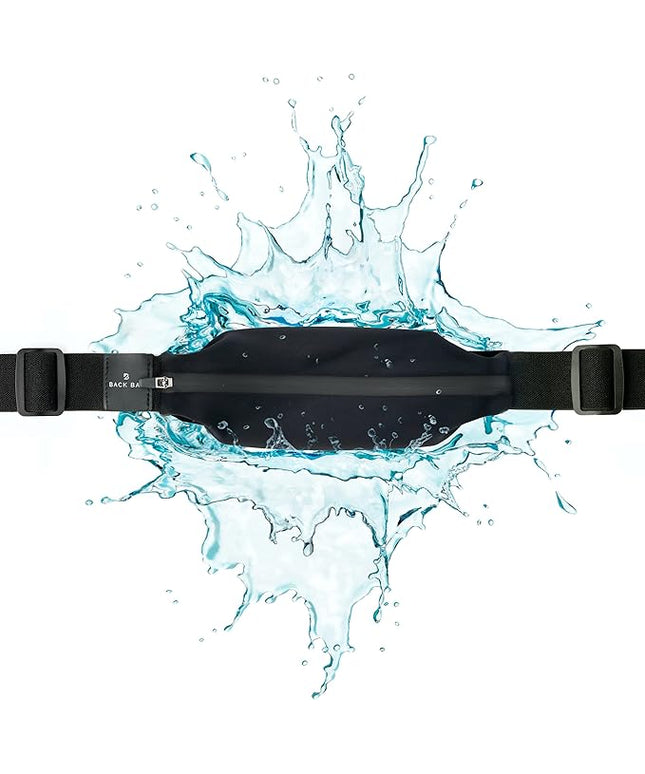 Back Bay Slim Running Belt for Women & Men [Fits ALL Phones], Runners Fanny Pack for Men, Money Belt, Running Gear Gift, Waist Bag Workout Gear, iPhone Runner's Phone Holder Waist Pack