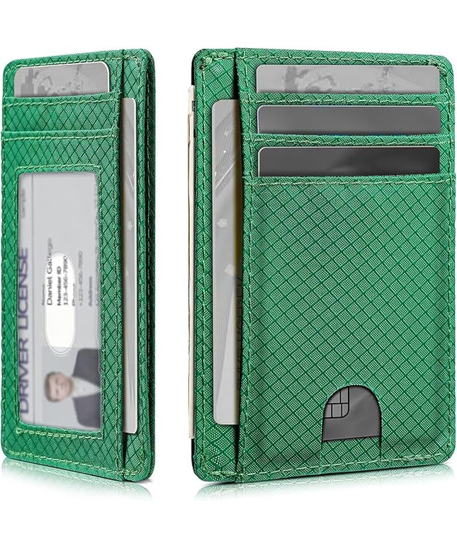 Artpaxy Slim Wallet for Men & Women, Minimalist Front Pocket Card Holder for Travel, RFID Blocking, Water Resistant Nylon Wallet for ID & Cash & Credit Card