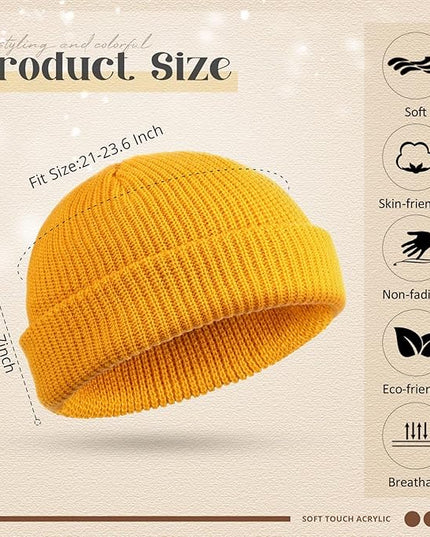 SATINIOR Trawler Beanie Watch Hat Roll-up Edge Skullcap Fisherman Beanie for Women Men