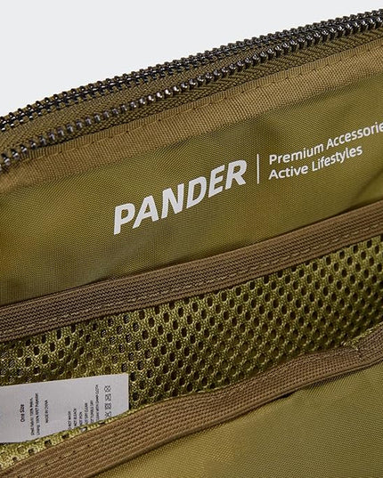 Pander Everywhere Belt Bag for Women, 5 Zipper Pockets Nylon Crossbody Fanny Pack Purse (Dark Moss)