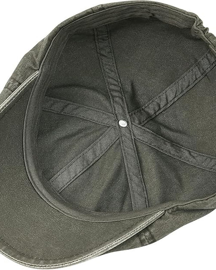 VOBOOM Cotton Washing Flat Cap Cabbie Hat Gatsby Ivy Irish Hunting Newsboy