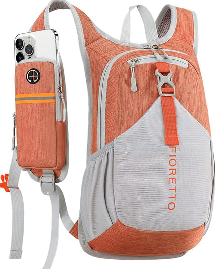 FIORETTO 10L Lightweight Packable Hiking Backpack Small Foldable Daypack for Women Men Compact Travel Backpack for Camping & Outdoor, Orange