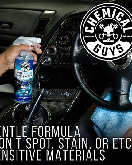 Chemical Guys Total Interior Cleaner & Protectant – Chemical Guys Interior Cleaner, Cleans & Protects Leather, Vinyl, Plastic, Rubber, Glass with a Streak-Free Finish — 16 Fl Oz (Pack of 2)