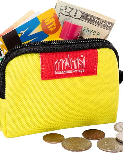Manhattan Portage Coin Purse With Zipper Closure Pouch Eclectic Colors Credit Card ID Card Jewelry Keys Water Resistant Gift 1000D CORDURA® Everyday Carry