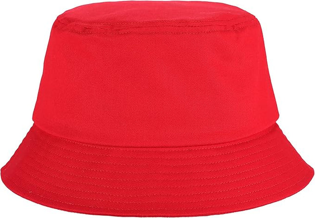 Umeepar Unisex Cotton Packable Bucket Hat Sun Hat Plain Colors for Men Women