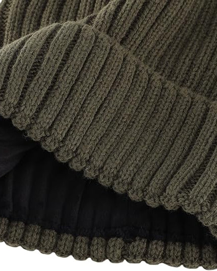 Connectyle Fleece Lined Cuffed Beanie Hat for Men Women Knitted Winter Wool Beanies Skull Cap Warm Watch Hat